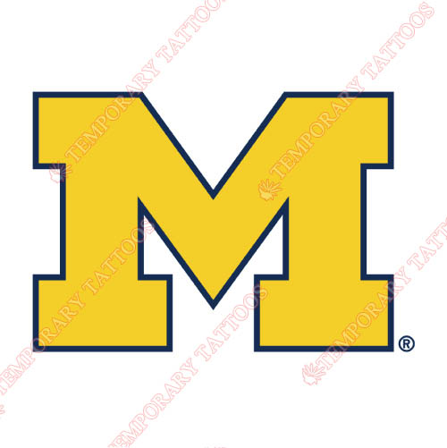 Michigan Wolverines Customize Temporary Tattoos Stickers NO.5075